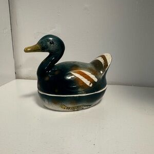 Decorative Painted Duck Trinket Tray with Lid